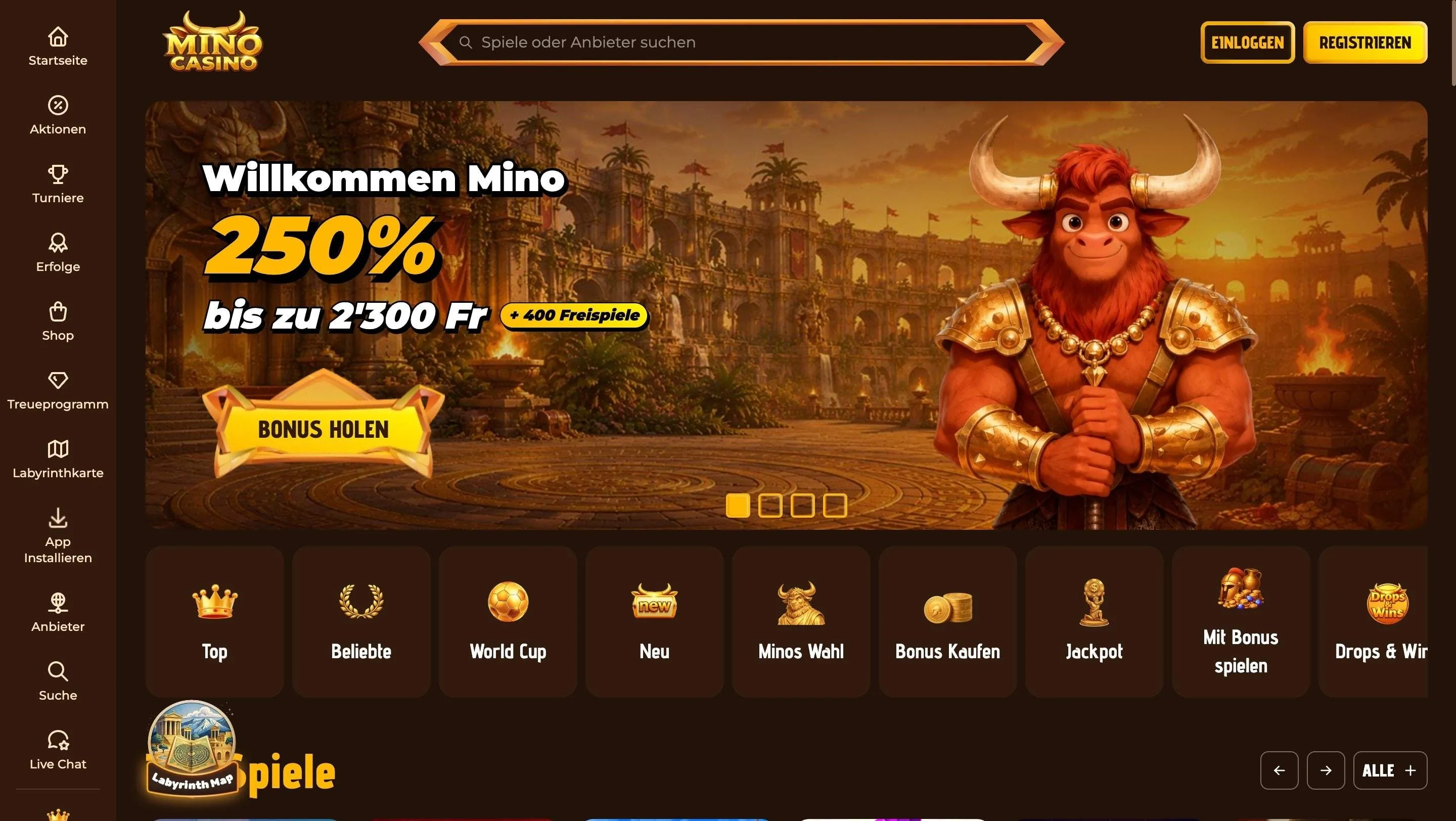 Mino Casino mit Sofort Auszahlung